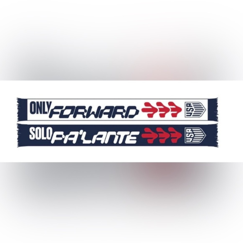 USA Only Forward Solo Adelante US soccer scarf reversible scarves one size